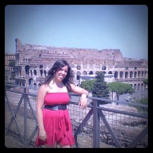 🌻Red Strapless Casual Dress